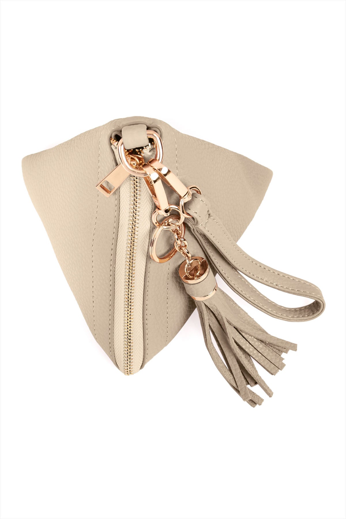 Pyramid Tassel Wristlet Bag