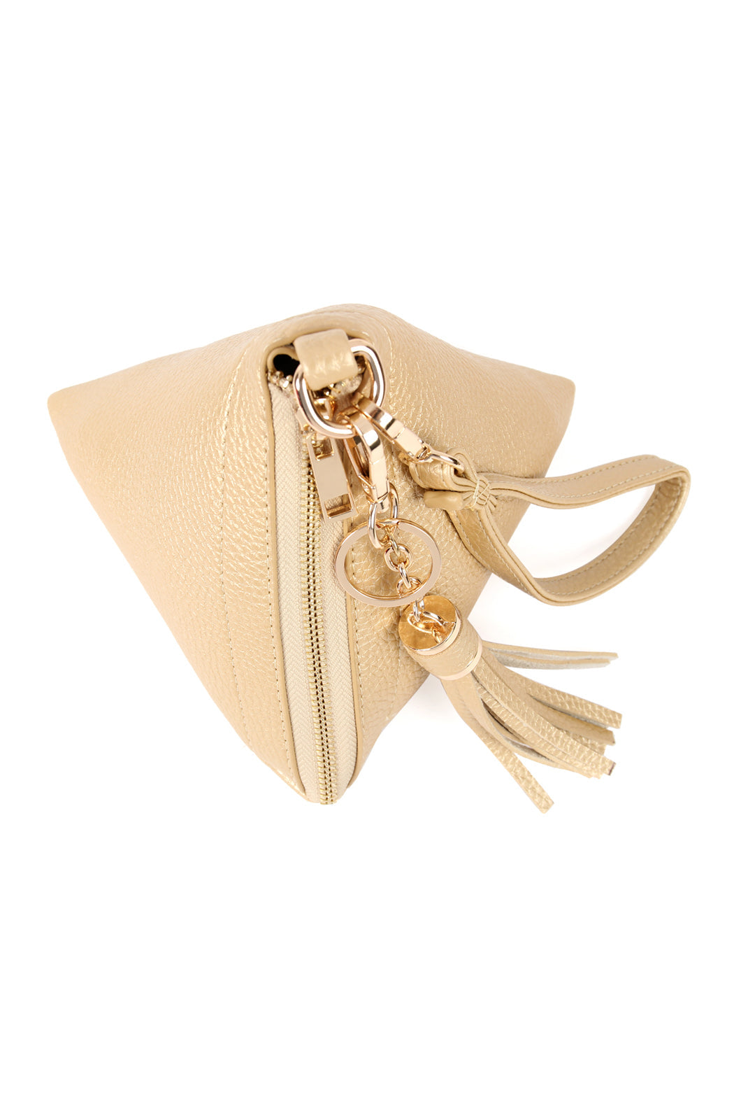 Pyramid Tassel Wristlet Bag