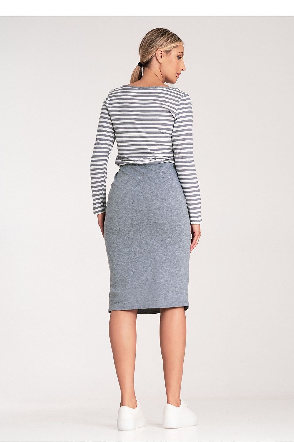 Striped Cotton Midi Dress