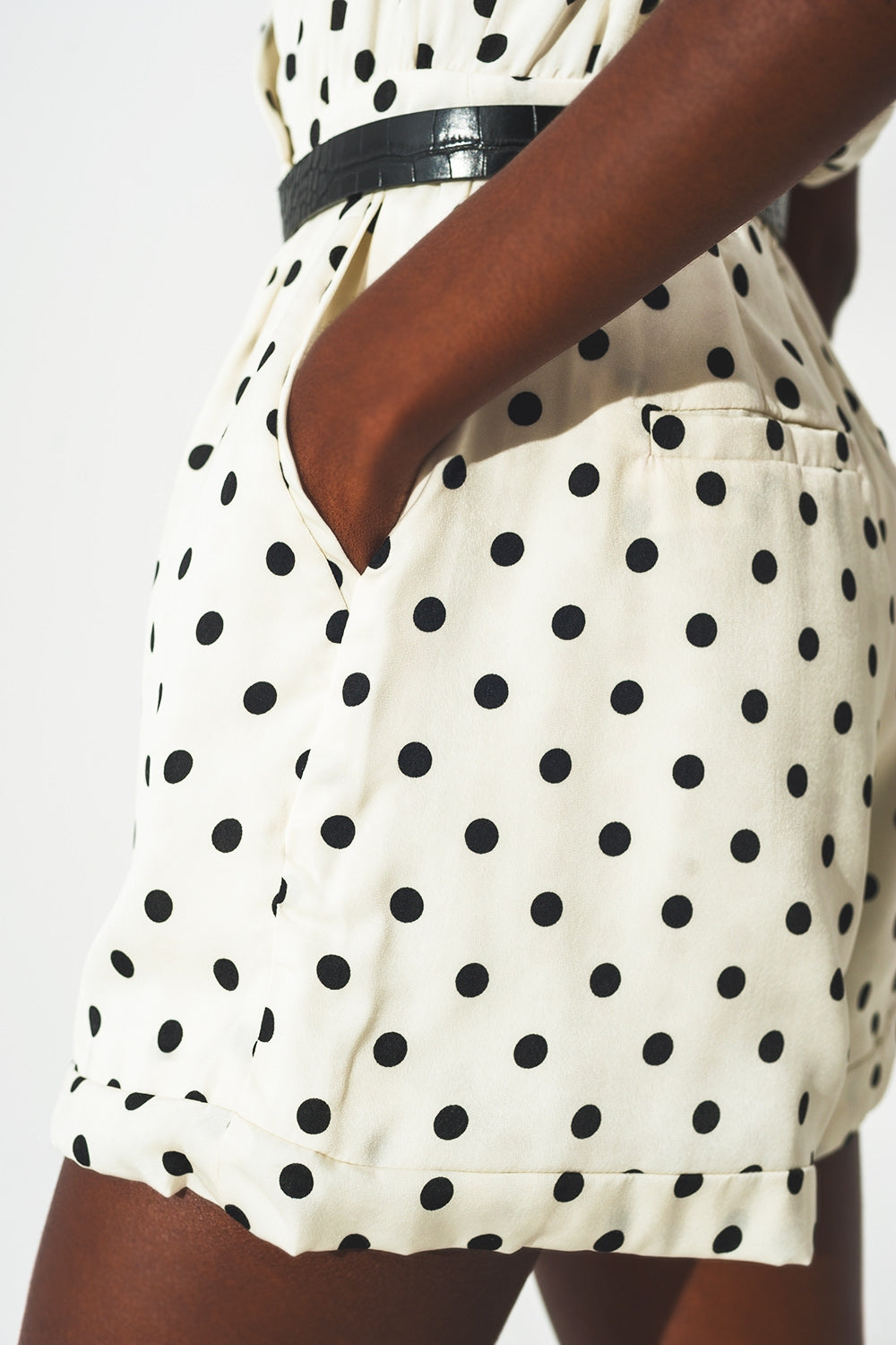 Polka-Dot Wrap Playsuit