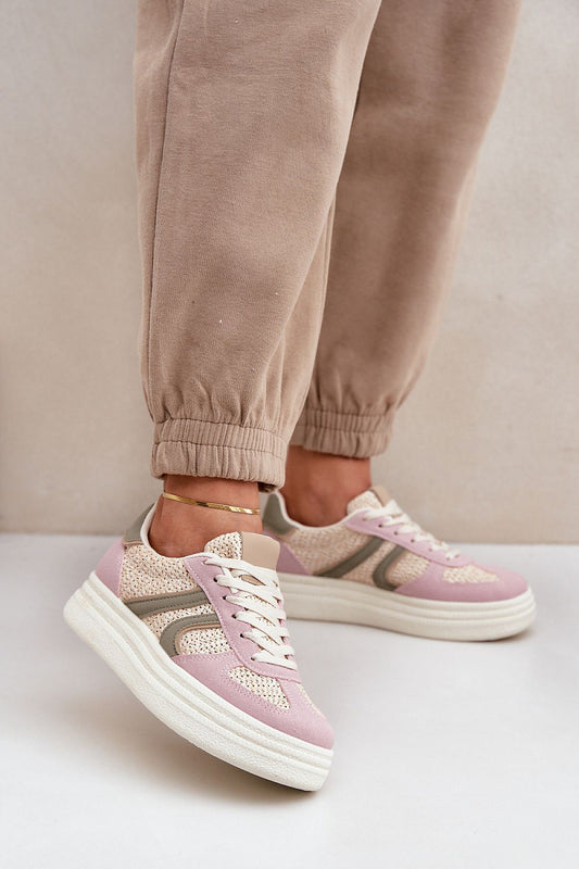 Blush & Olive Luxe Platform Sneakers