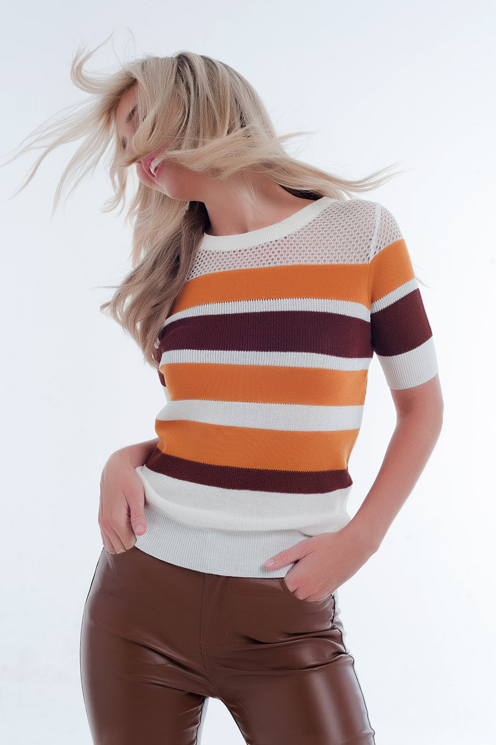 Golden Hour Striped Knit Sweater