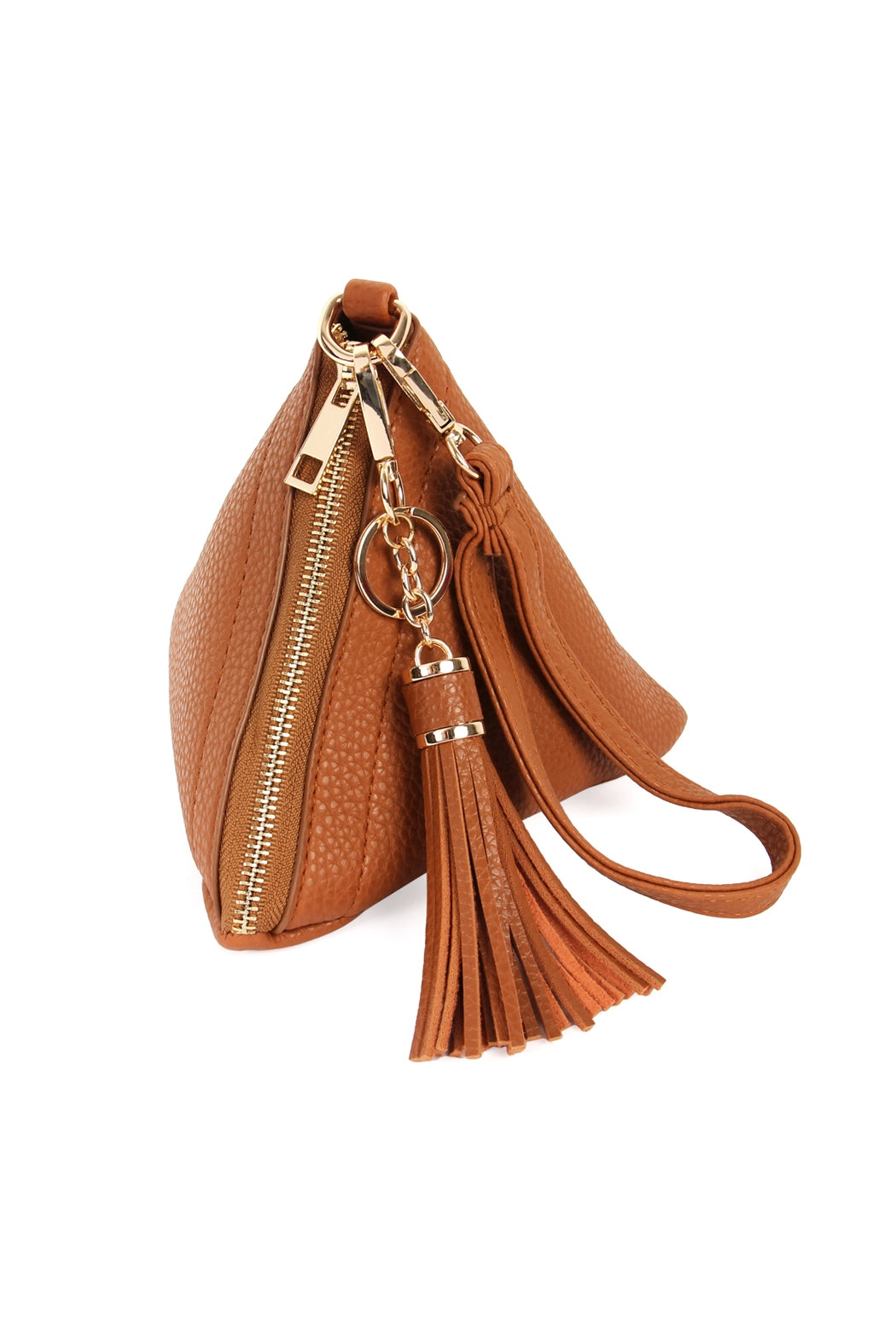 Pyramid Tassel Wristlet Bag