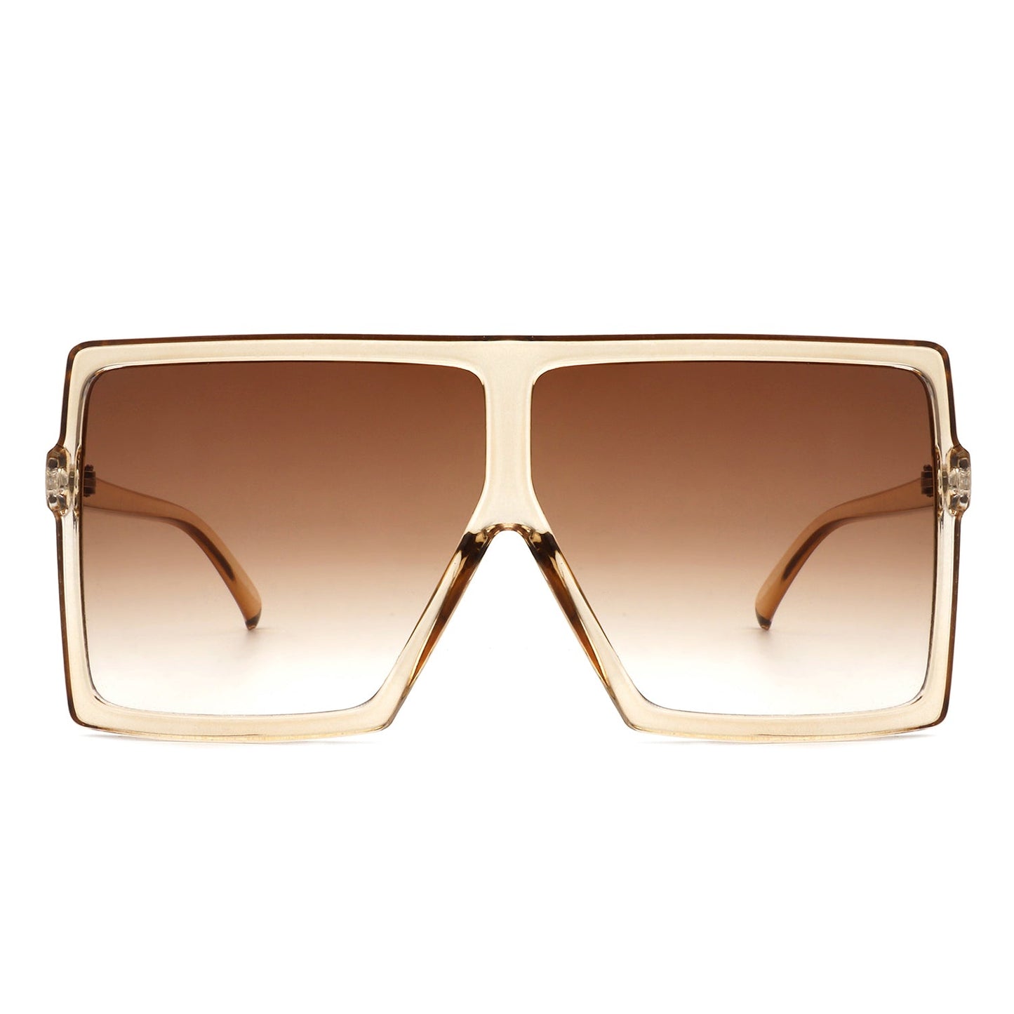 Zenithia Oversized Flat Top Square Sunglasses