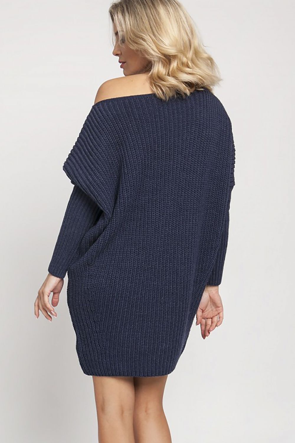 Off-Shoulder Oversized Knit Sweater Dress