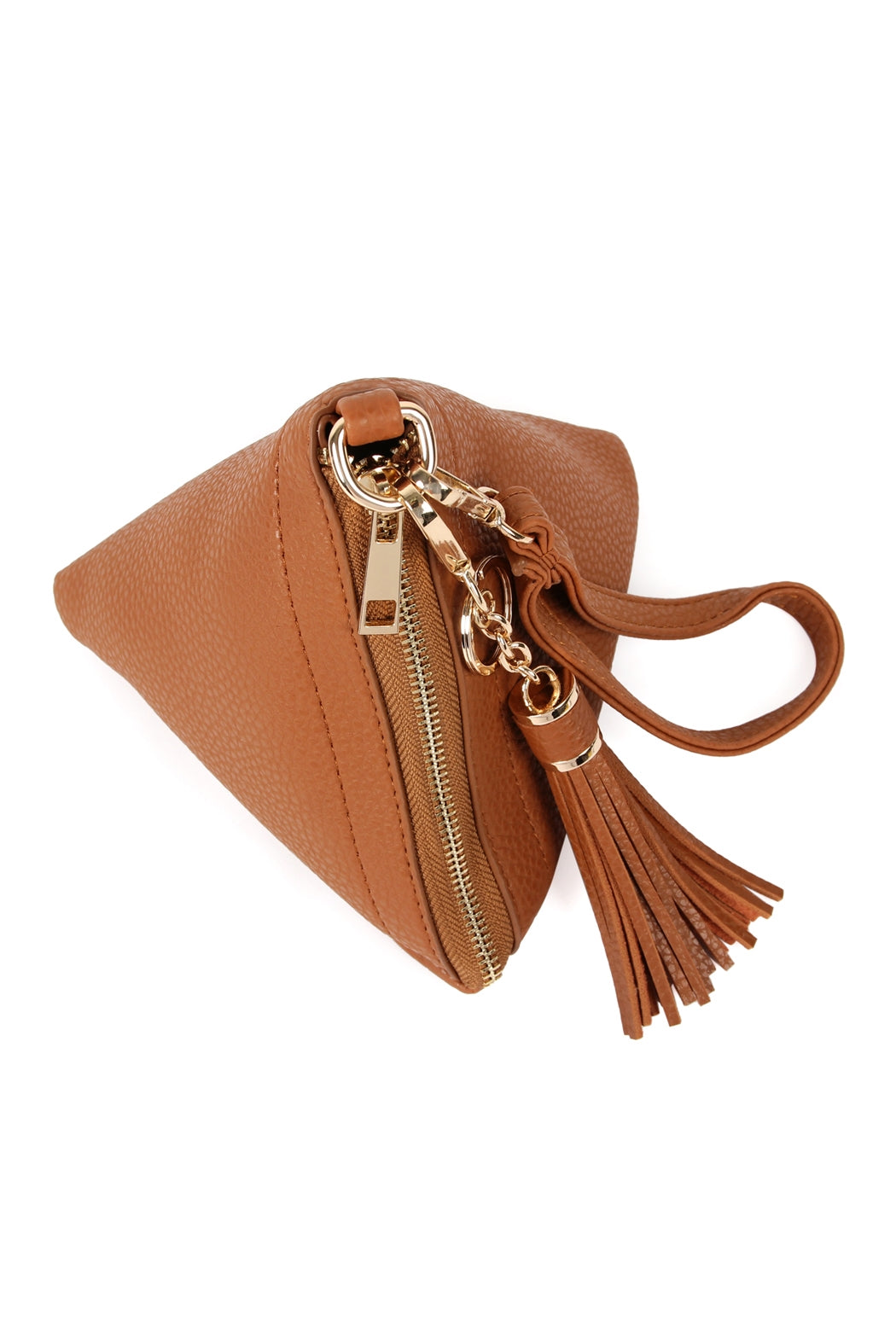 Pyramid Tassel Wristlet Bag