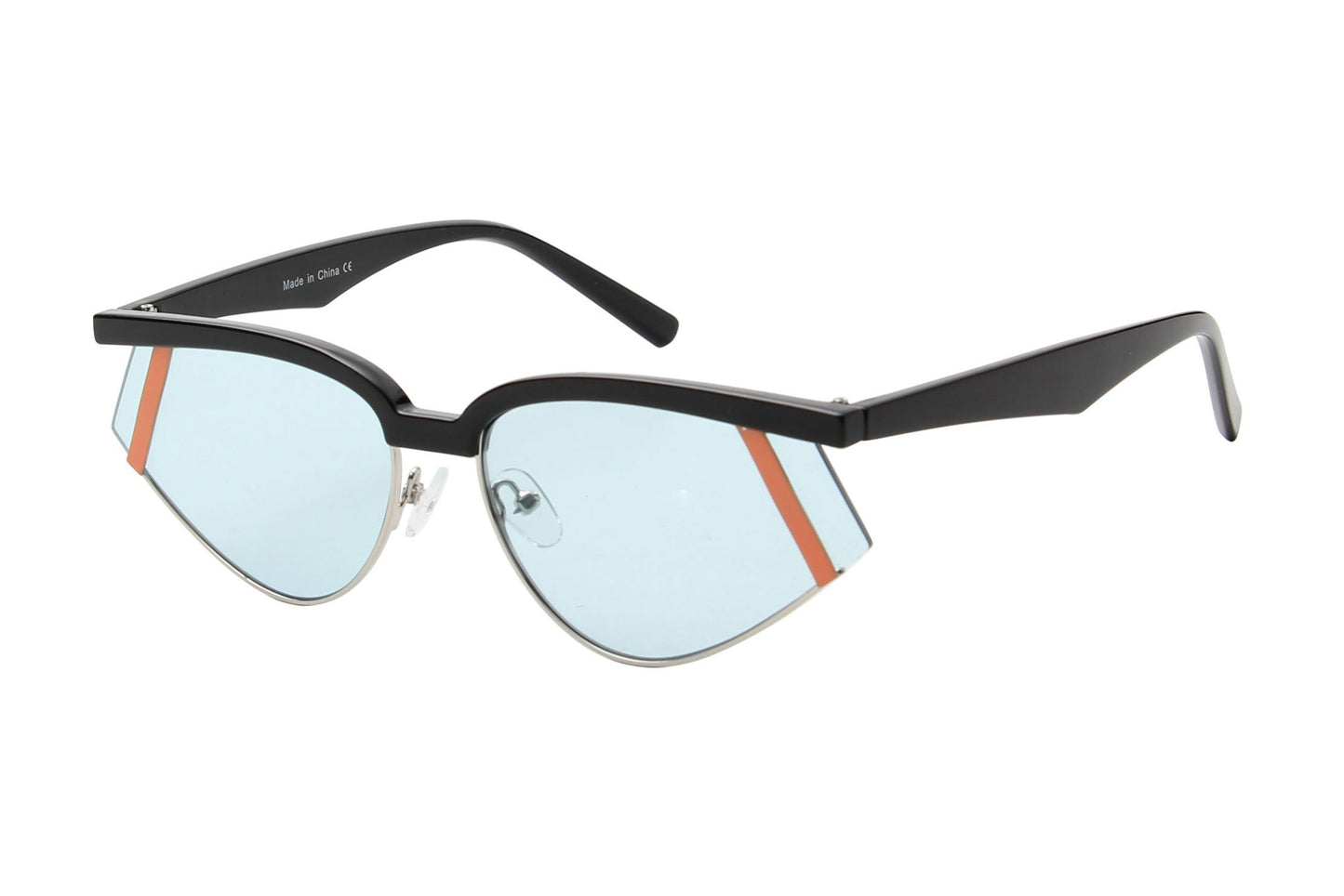 Laramie Tortoise Futuristic Rectangle Sunglasses