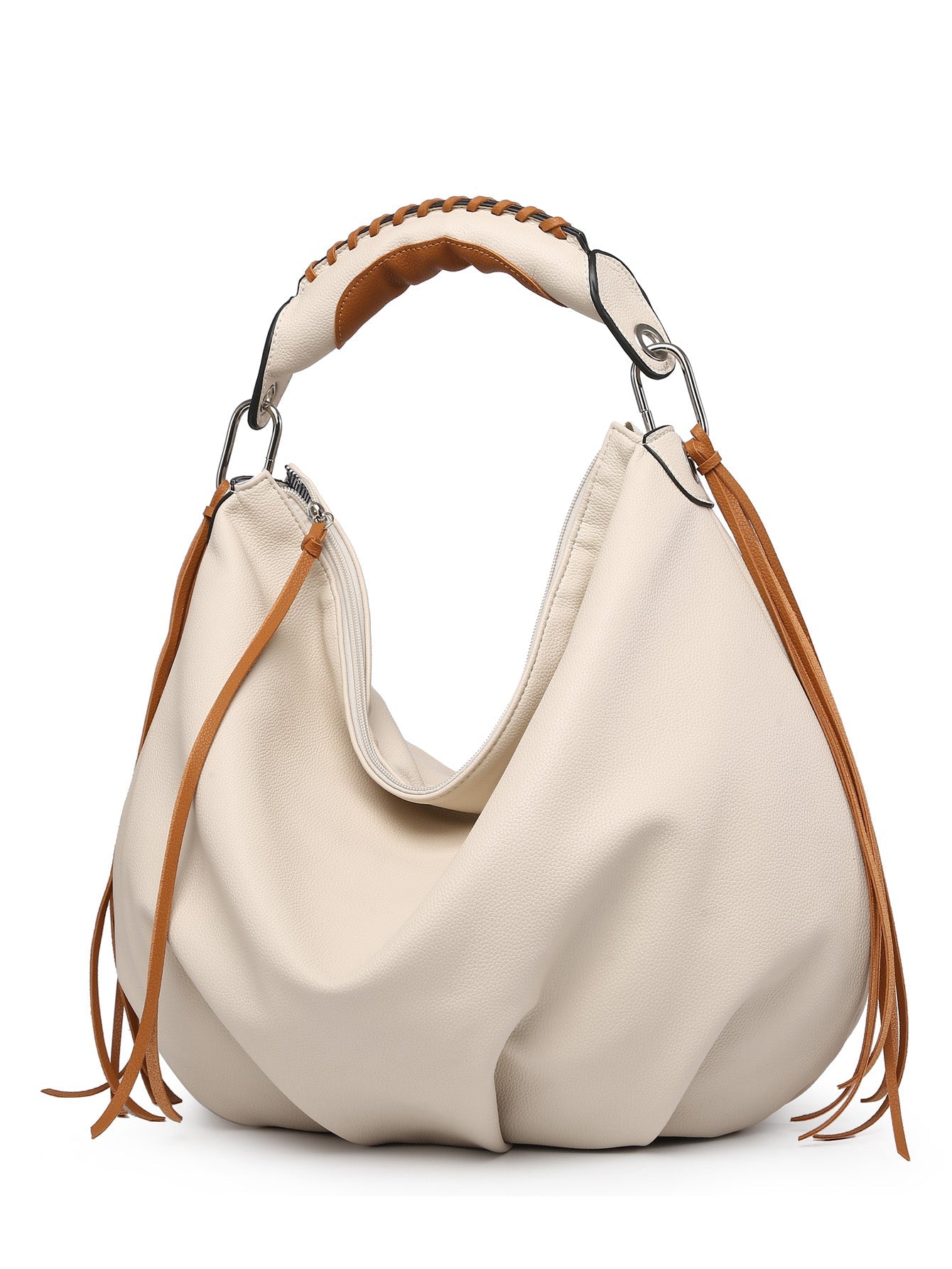 Women’s Contrast Handle Hobo Bag