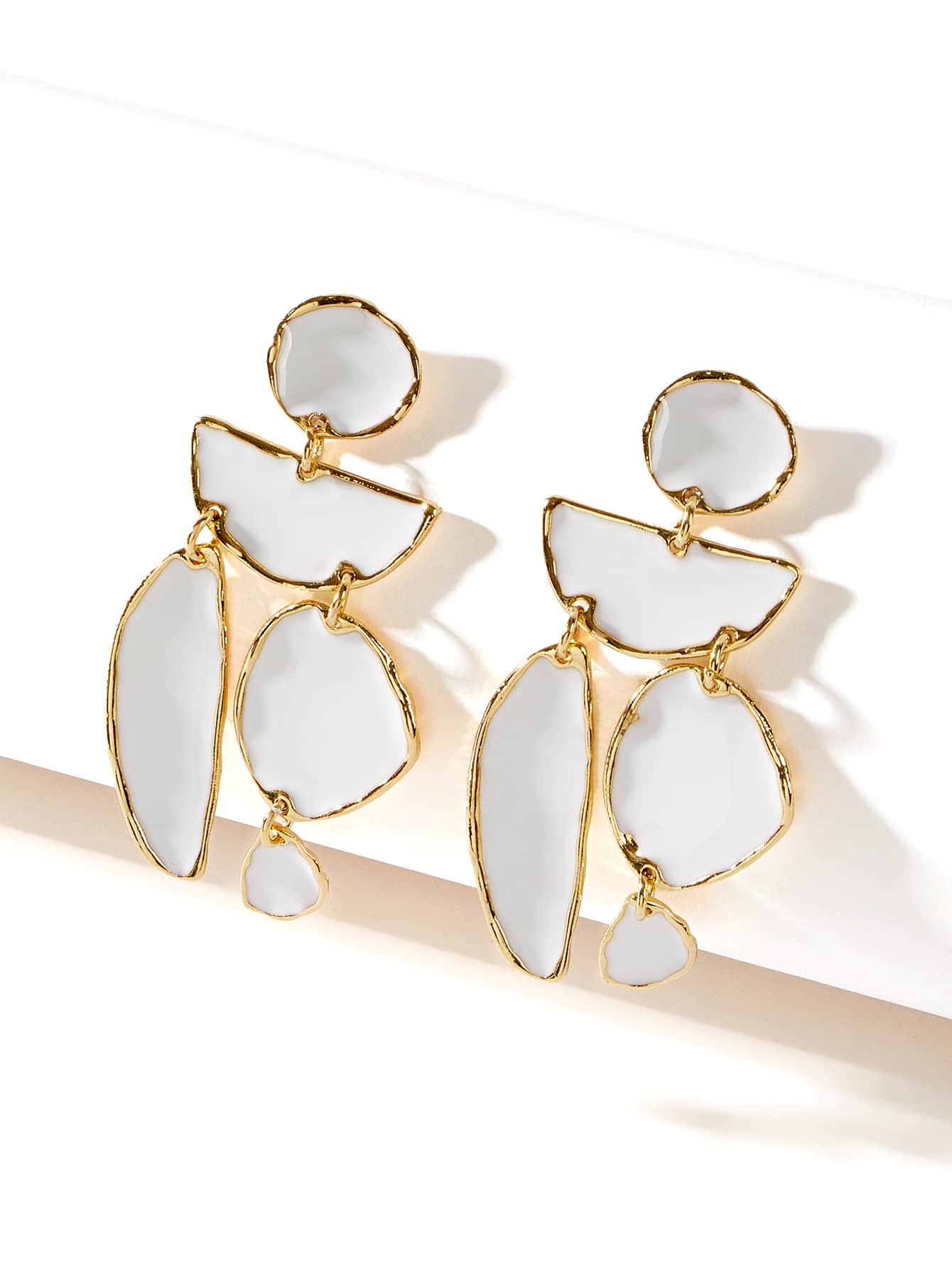 Sculpted Elegance Geometric Drop Earrings