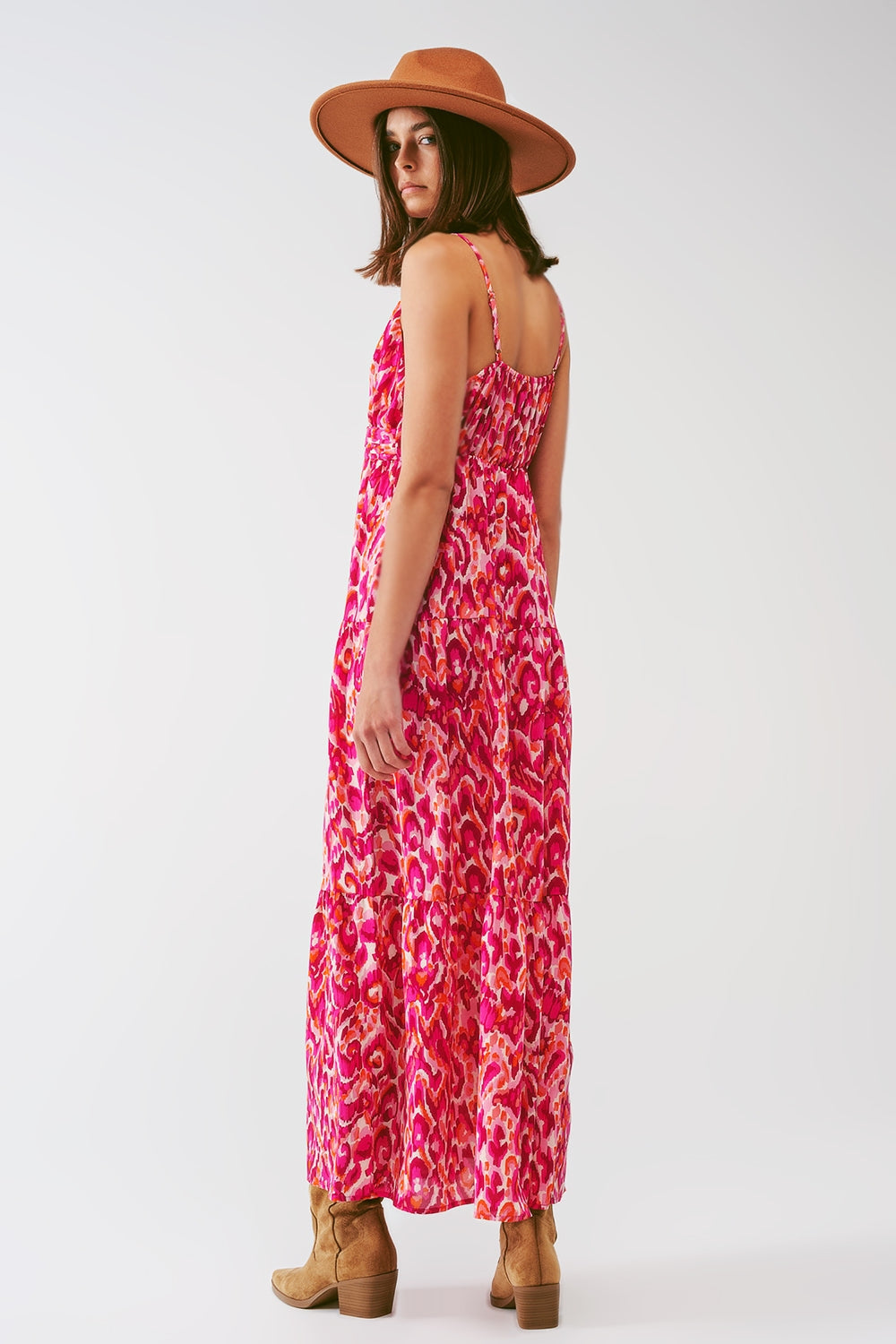 Floral Print Maxi Dress in Blush Bloom