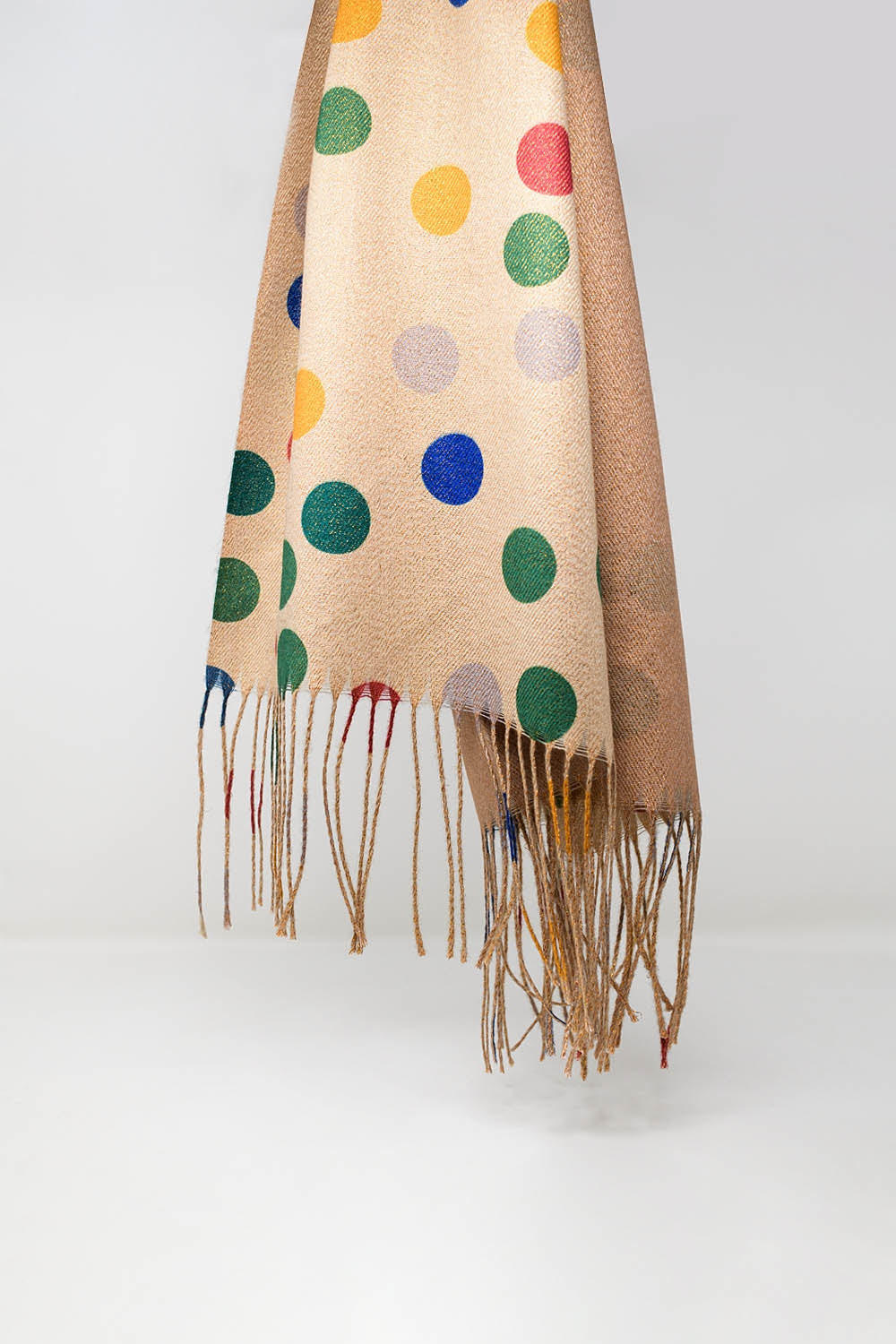 Playful Polka Dot Soft Knit Scarf