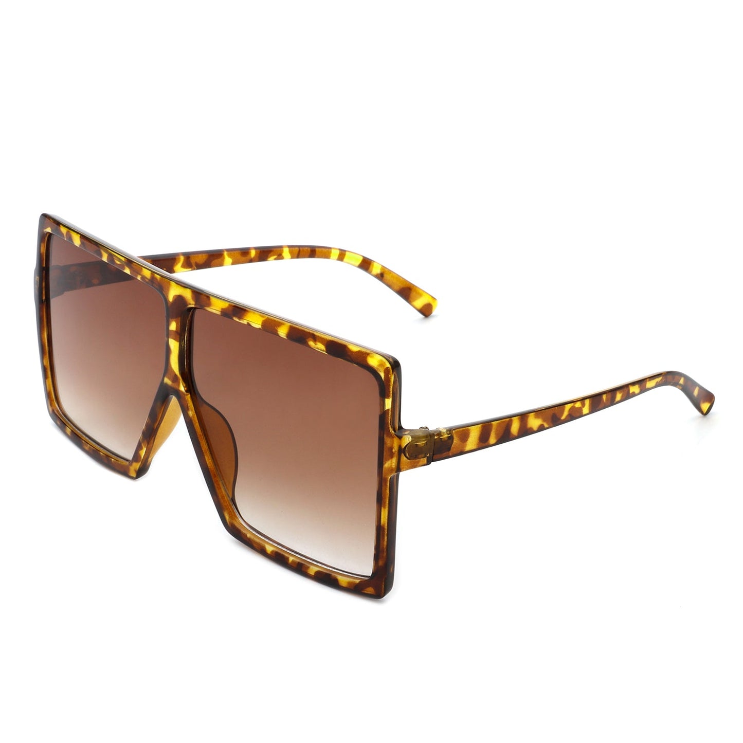 Zenithia Oversized Flat Top Square Sunglasses