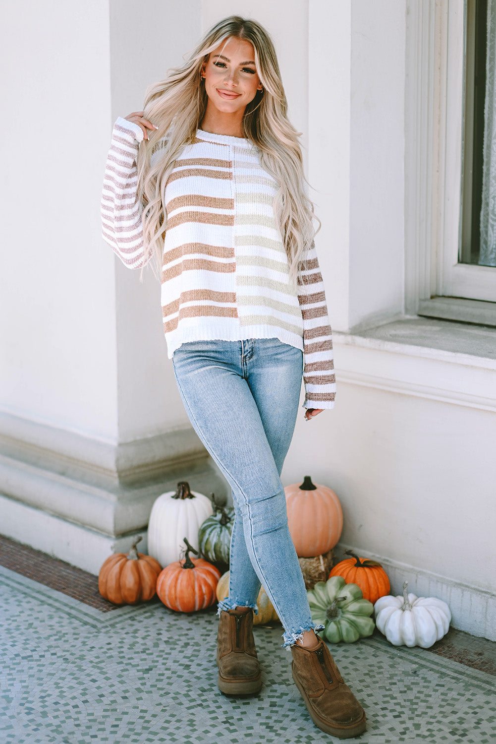 Magnolia Striped Oversized Sweater