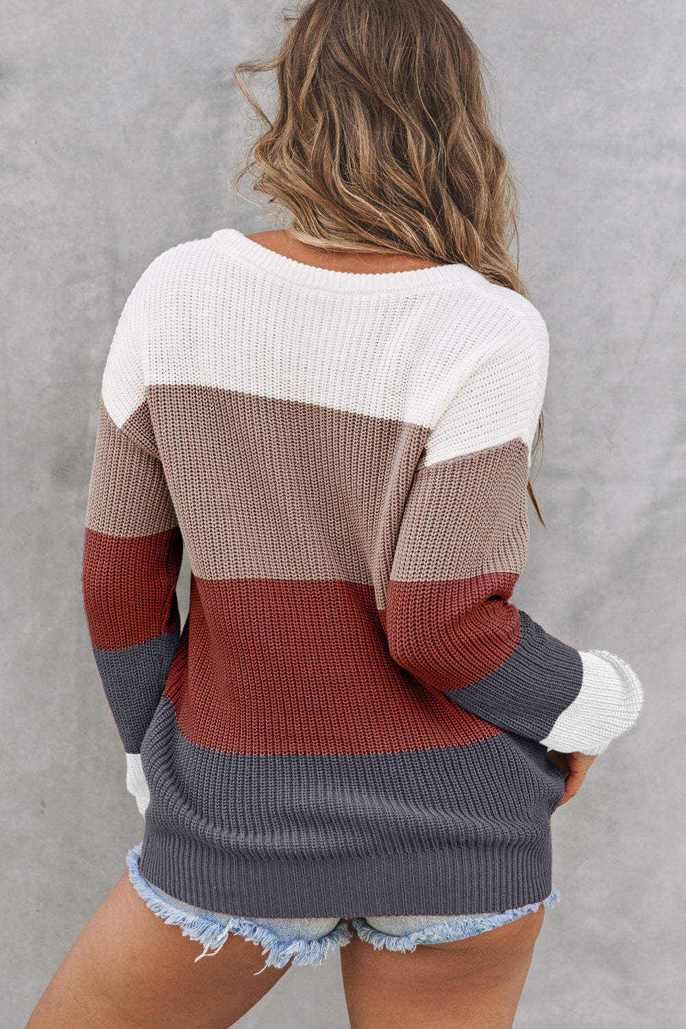 Lainey Color Block Knit Sweater