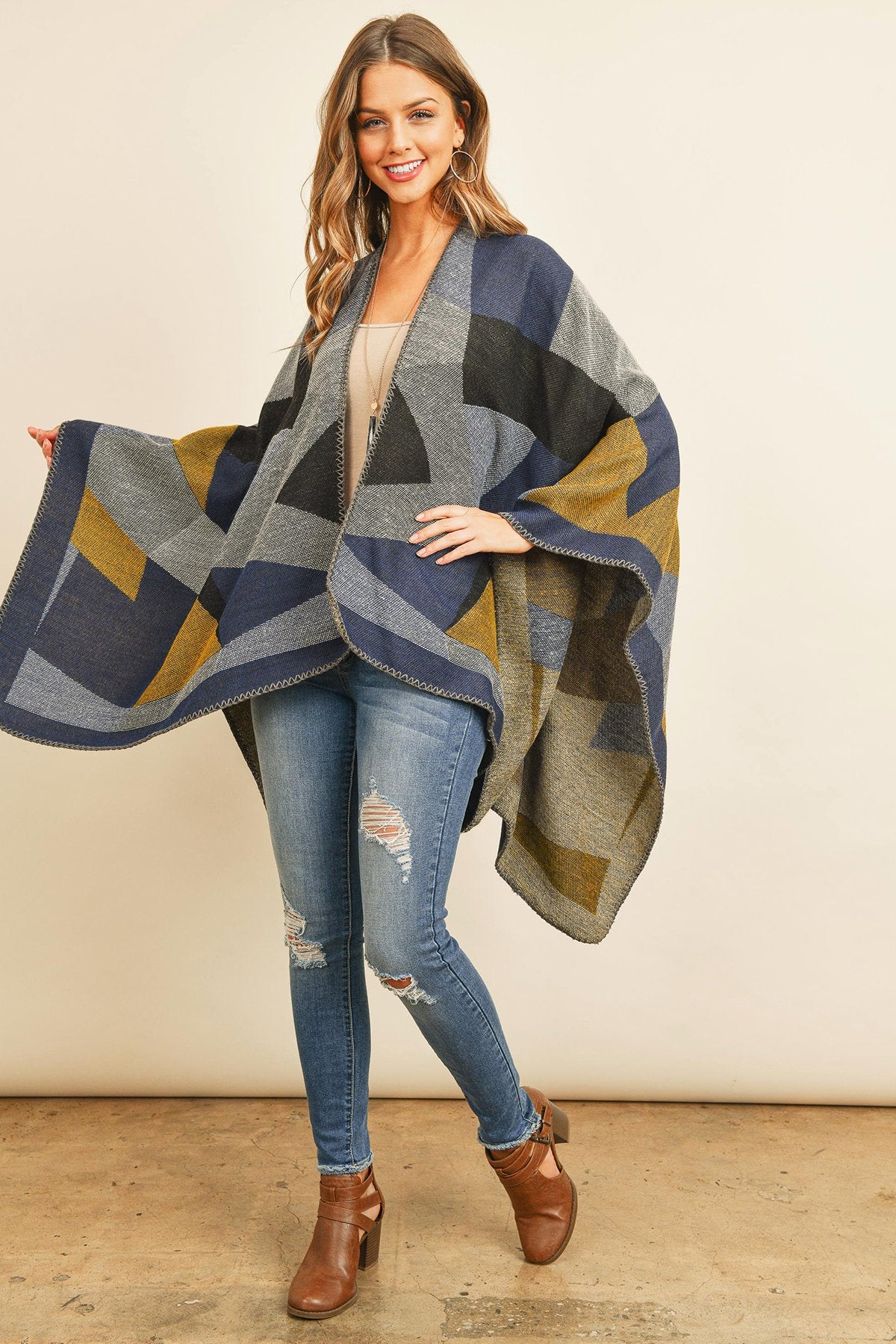 Boho Breeze Abstract Kimono