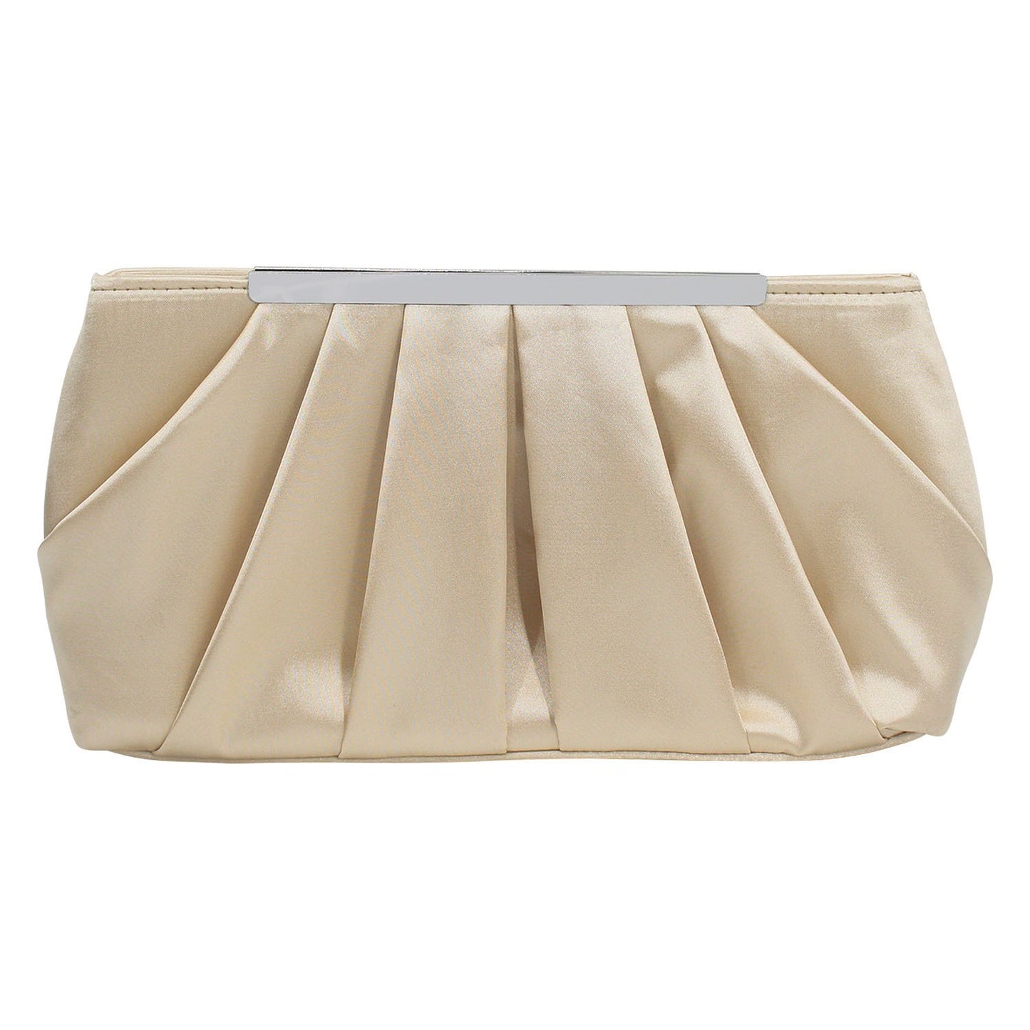 Elegant Pleated Satin Evening Clutch