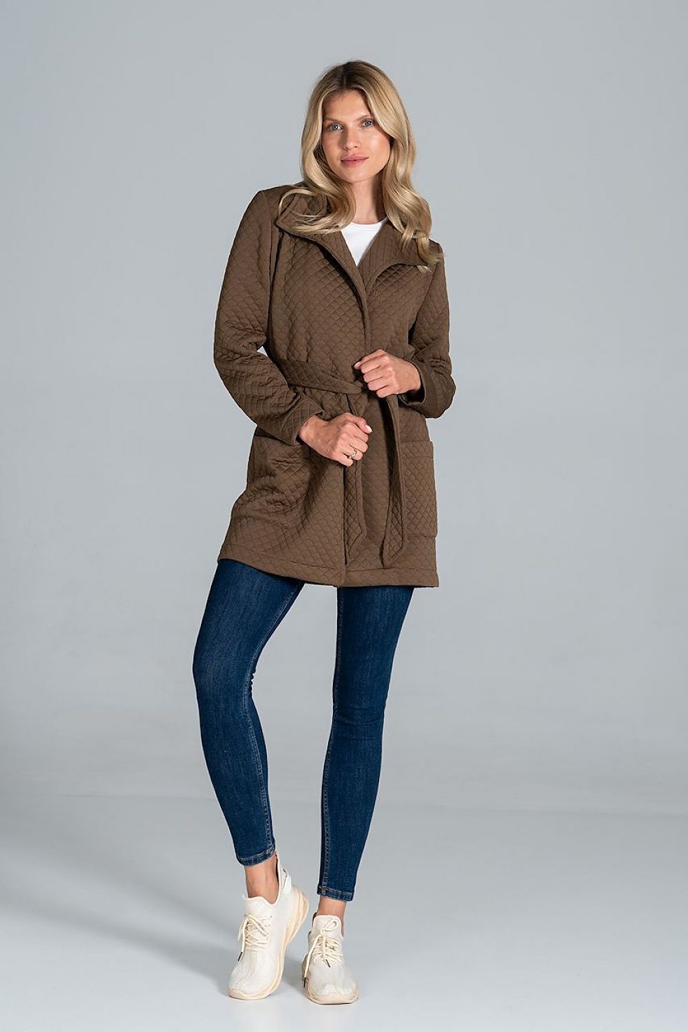 Quilted Comfort Belted Coat