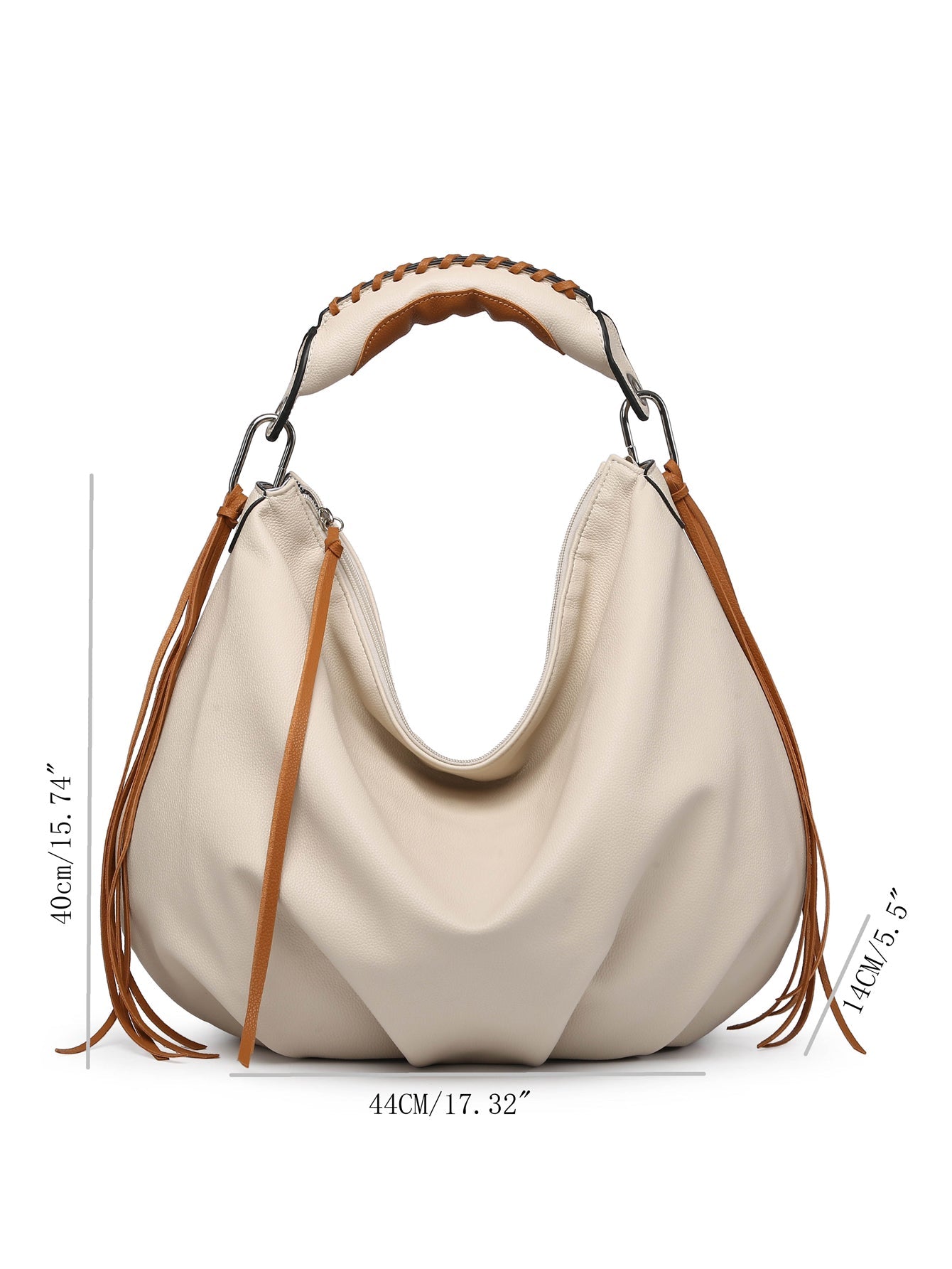 Women’s Contrast Handle Hobo Bag