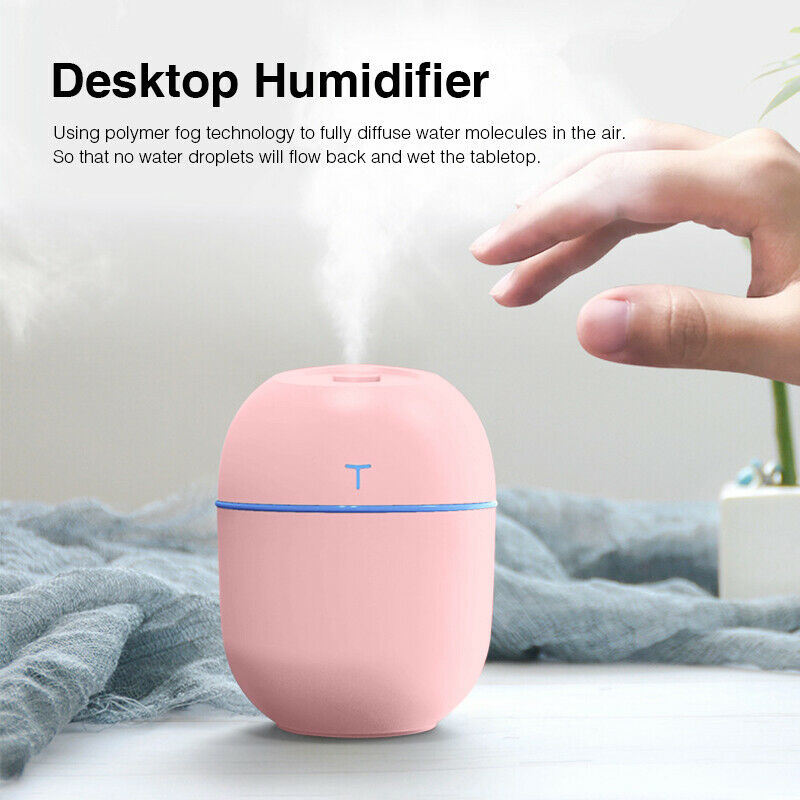 Mini Ultrasonic USB Air Humidifier with LED Night Light