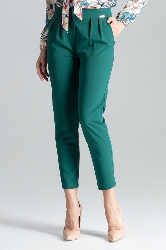 Pleated Cigarette Pants – 7/8 Length