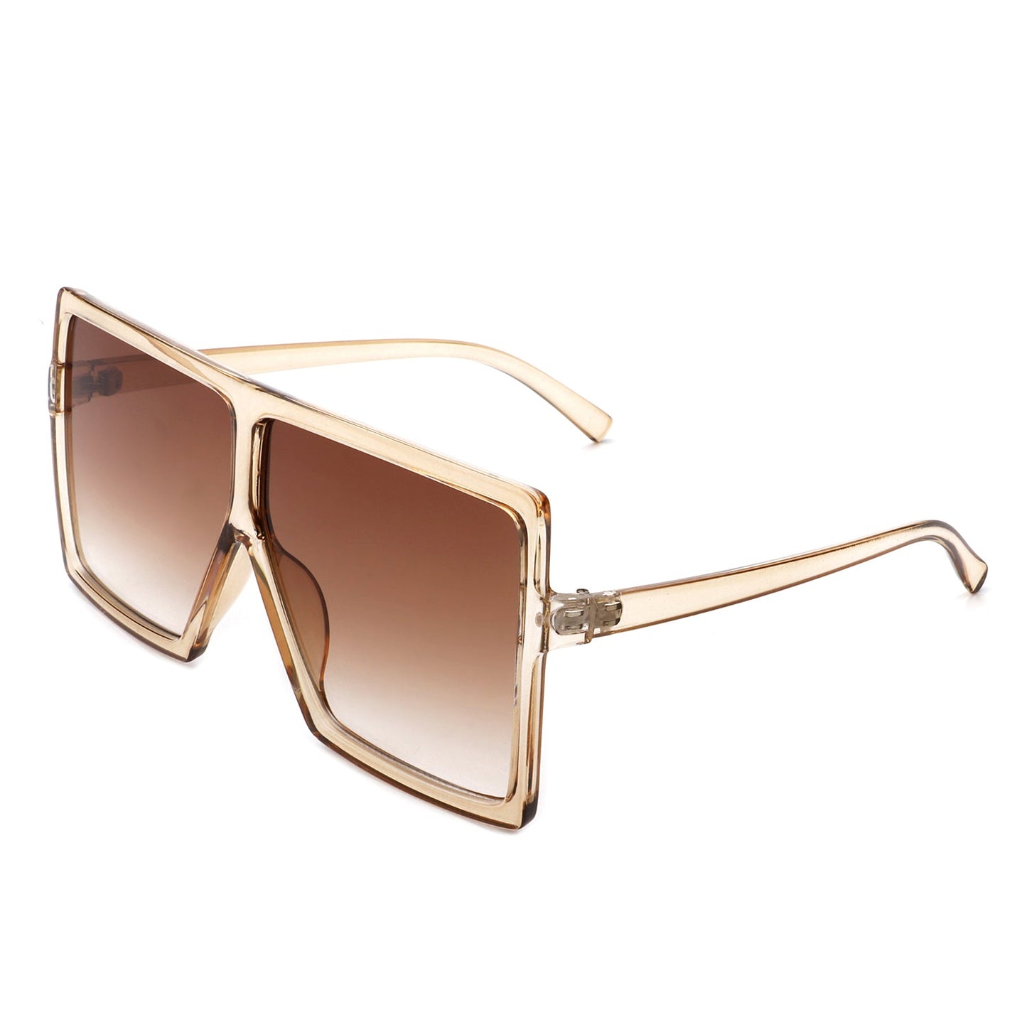 Zenithia Oversized Flat Top Square Sunglasses