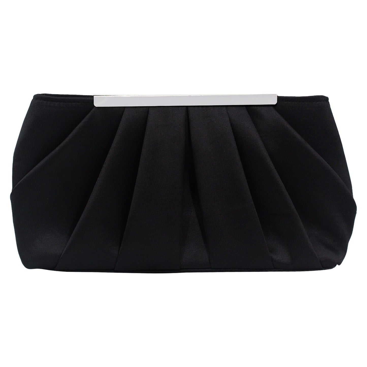 Elegant Pleated Satin Evening Clutch