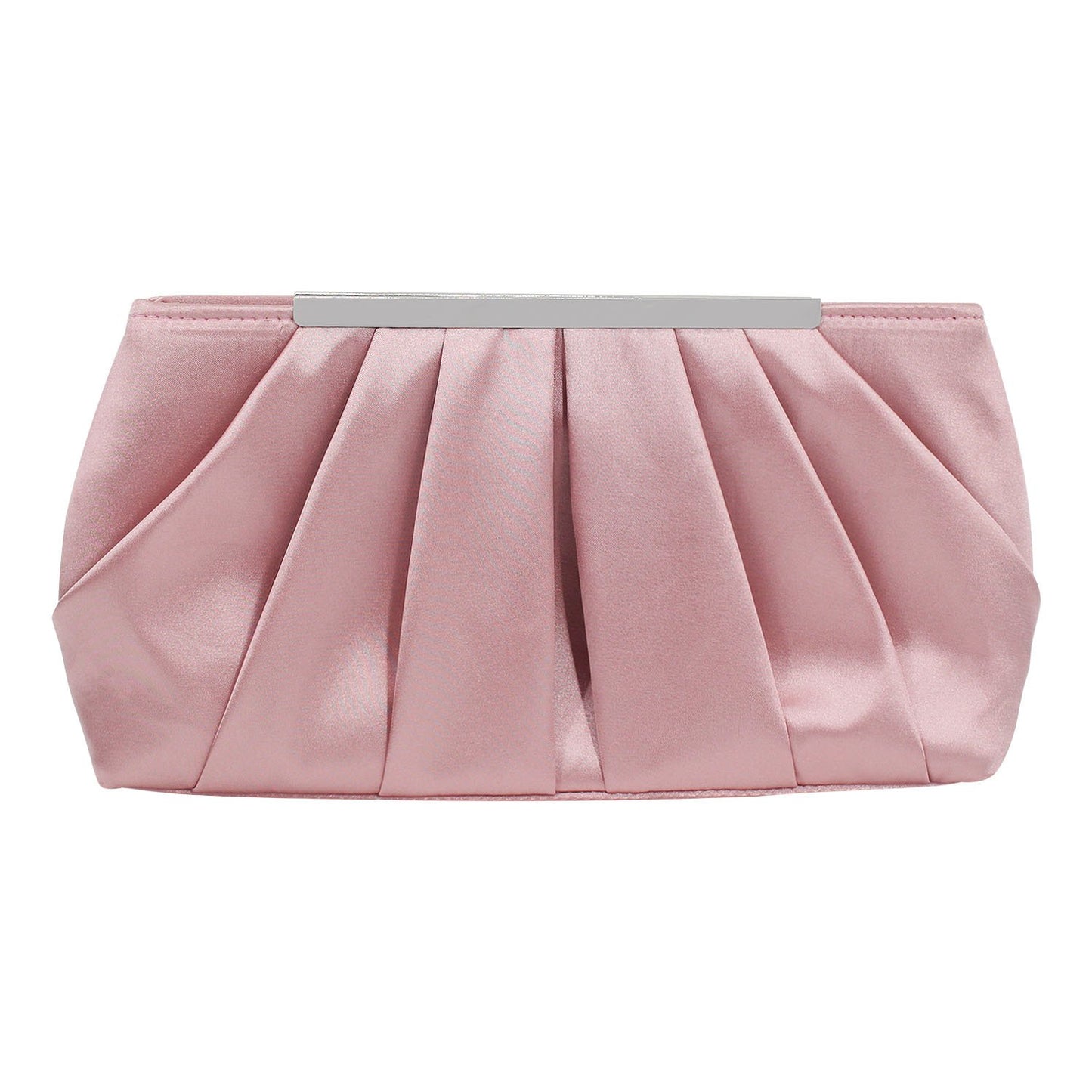 Elegant Pleated Satin Evening Clutch