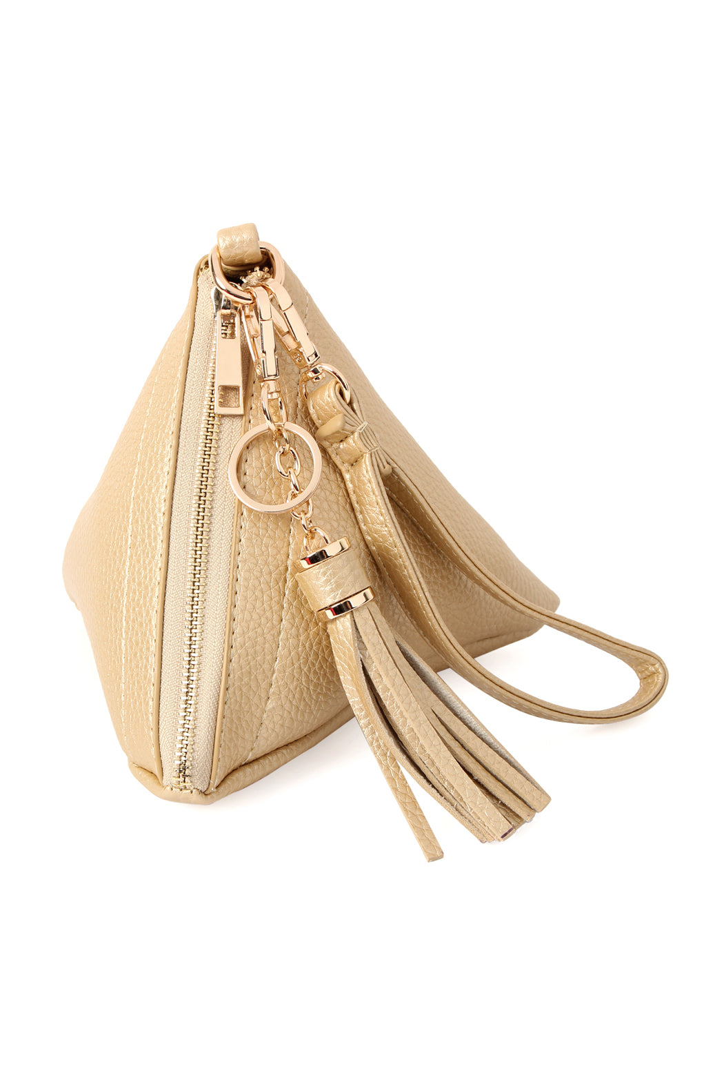 Pyramid Tassel Wristlet Bag