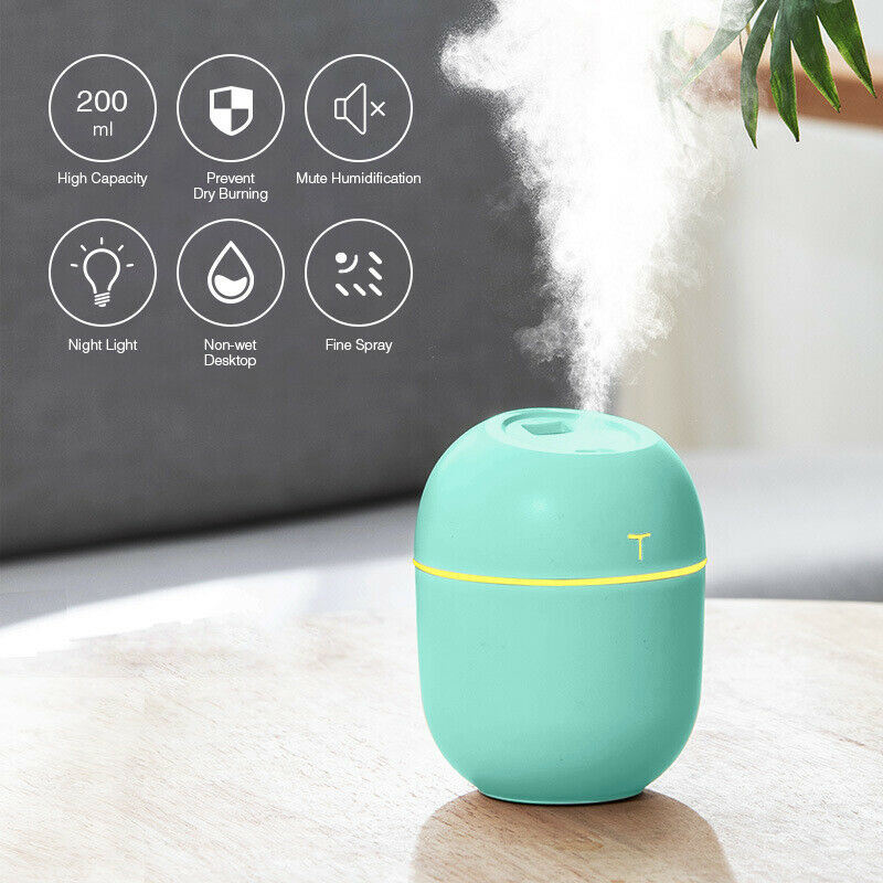 Mini Ultrasonic USB Air Humidifier with LED Night Light