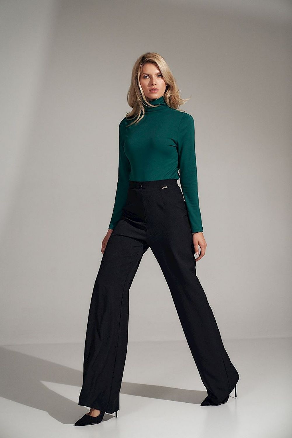 Classic Turtleneck Blouse – Long Sleeve Elegant Fit