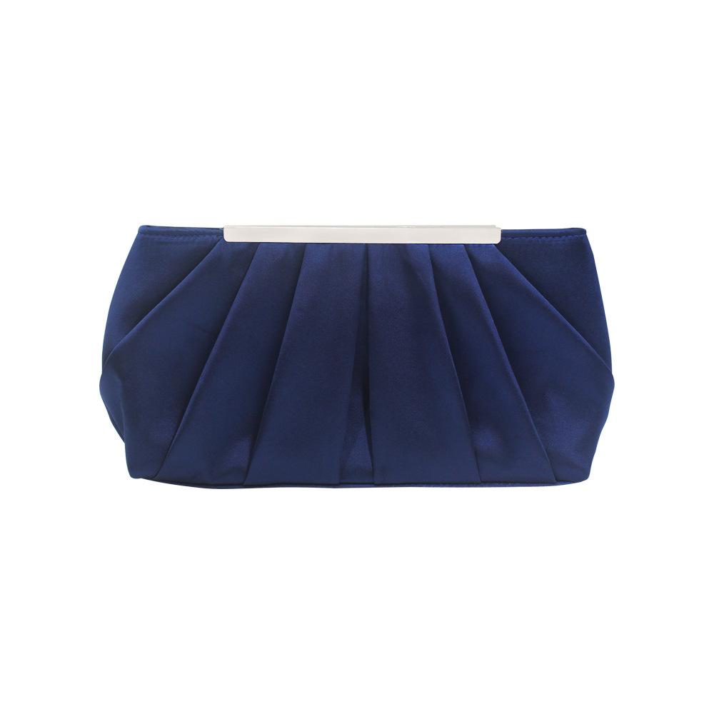 Elegant Pleated Satin Evening Clutch