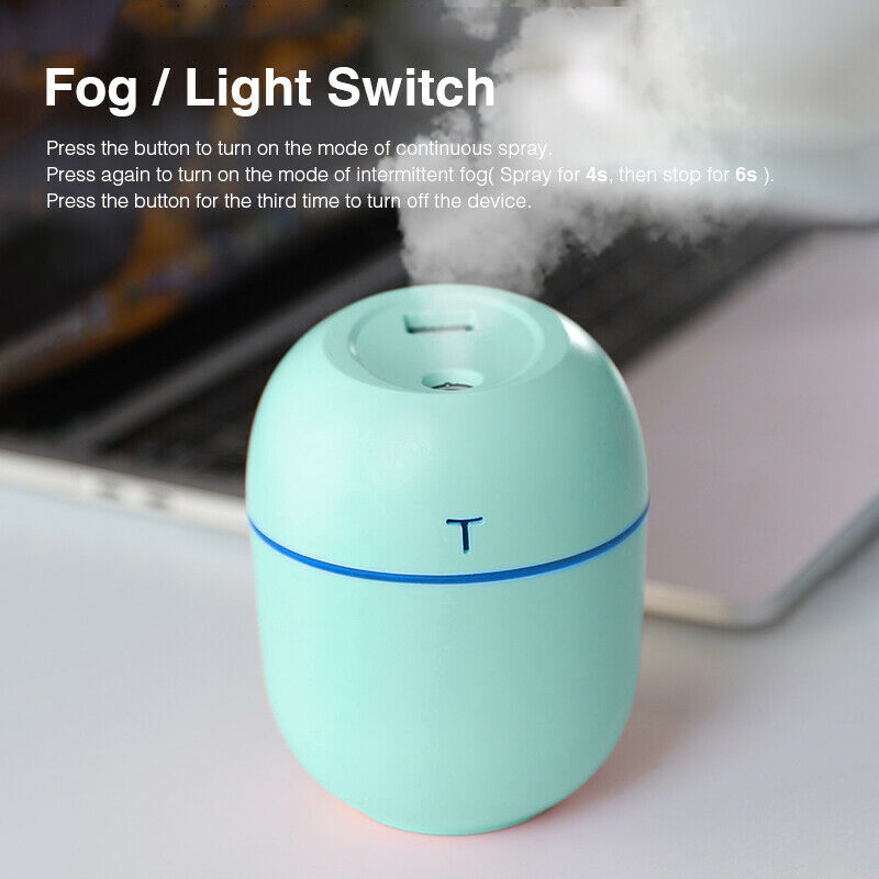 Mini Ultrasonic USB Air Humidifier with LED Night Light