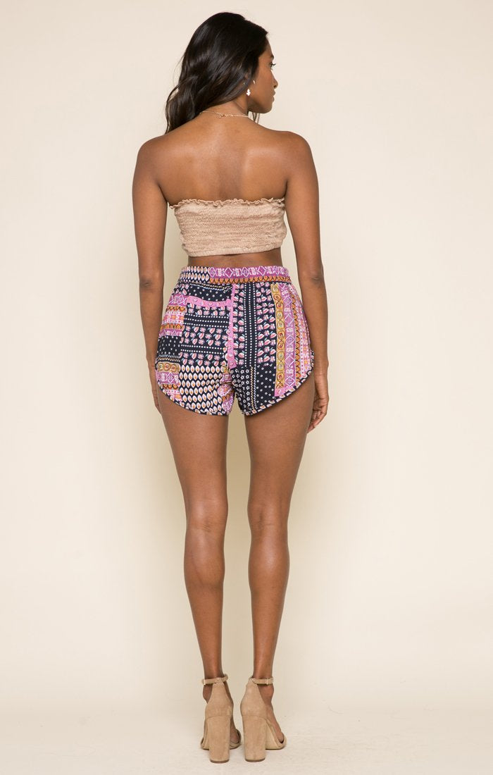 Gigi Printed Drawstring Shorts