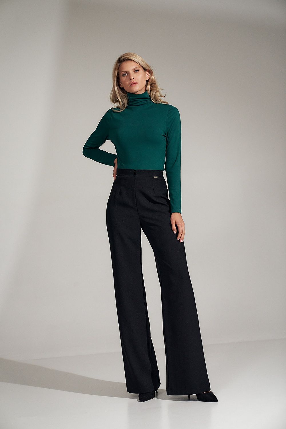 Classic Turtleneck Blouse – Long Sleeve Elegant Fit