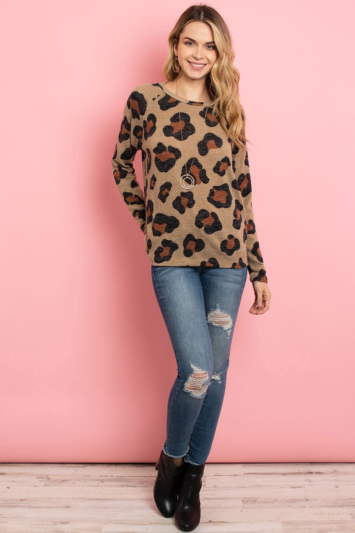 Wild Charm Leopard Print Top