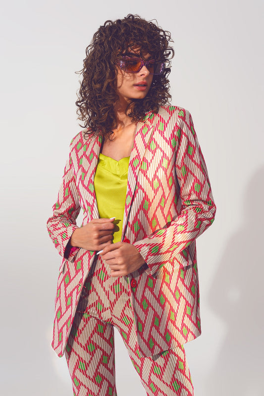 Bold Geometry Tailored Blazer