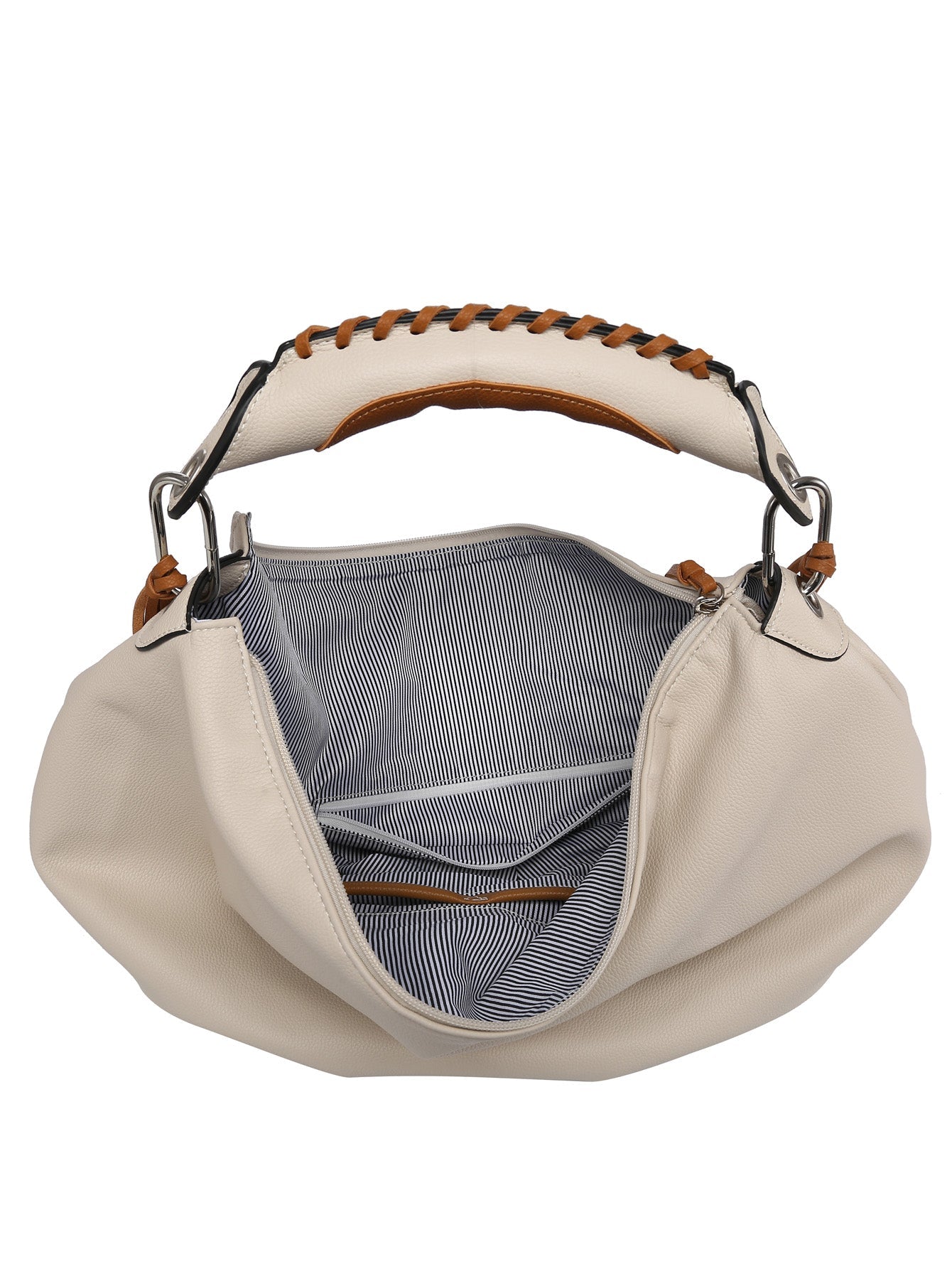 Women’s Contrast Handle Hobo Bag