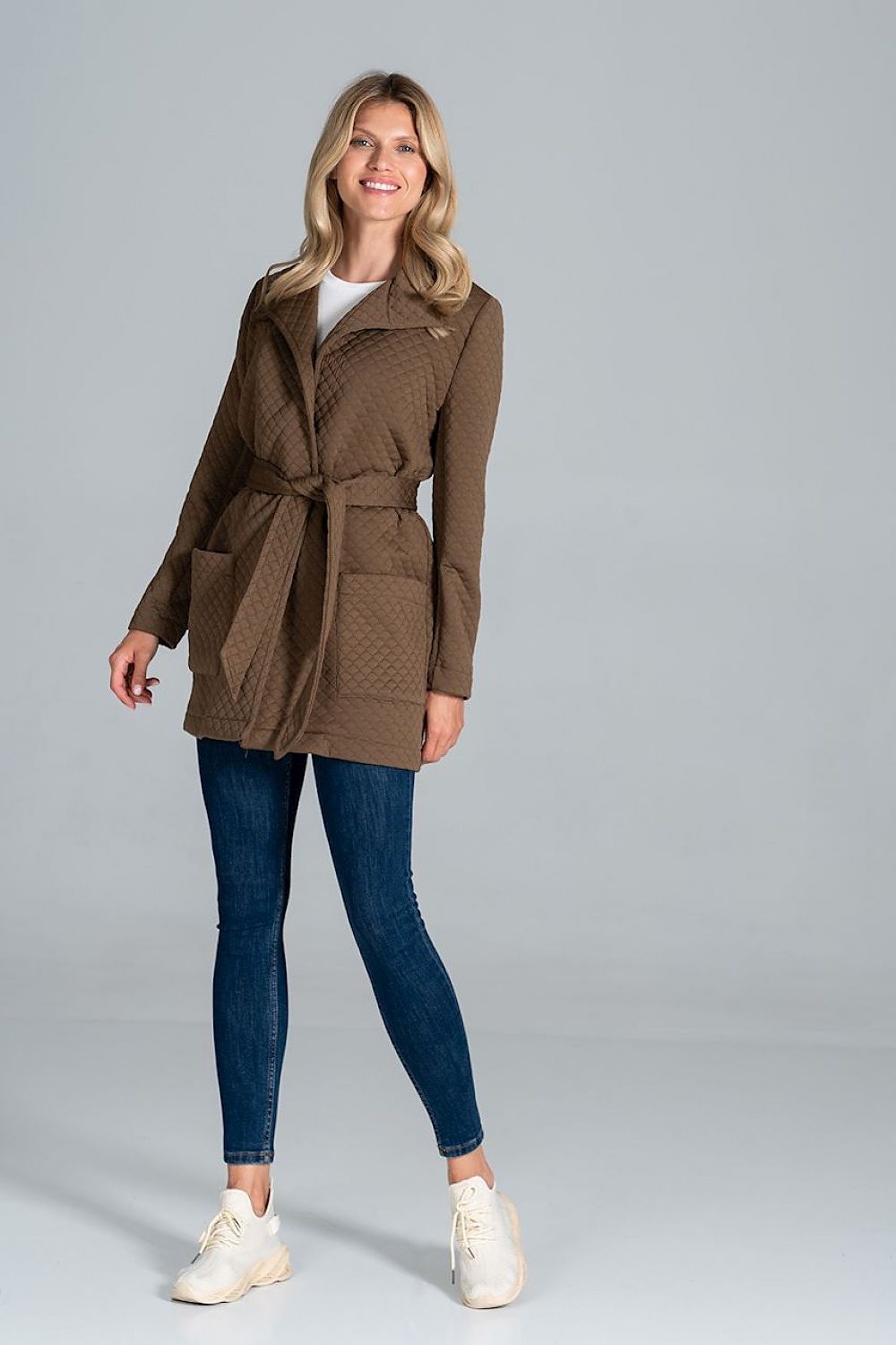 Quilted Comfort Belted Coat