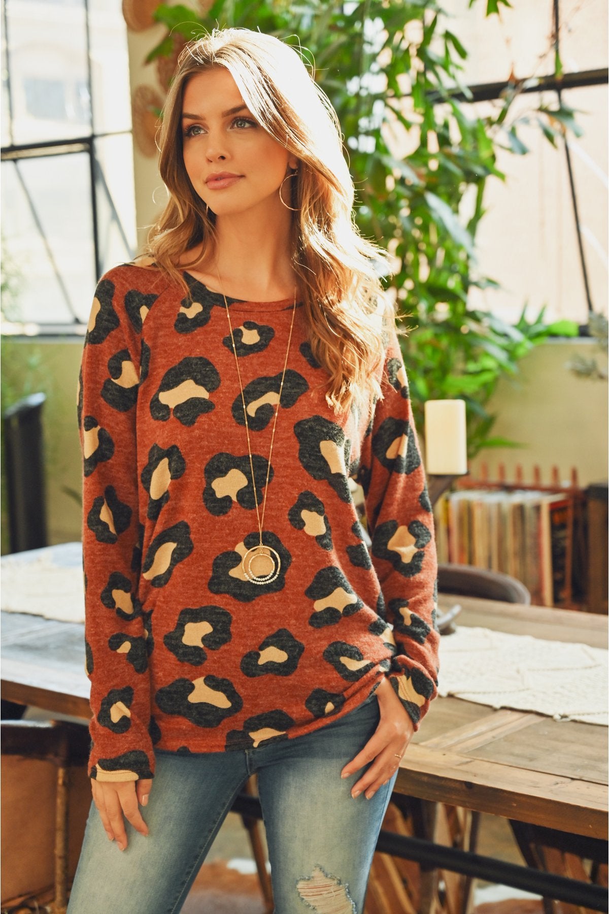 Wild Charm Leopard Print Top