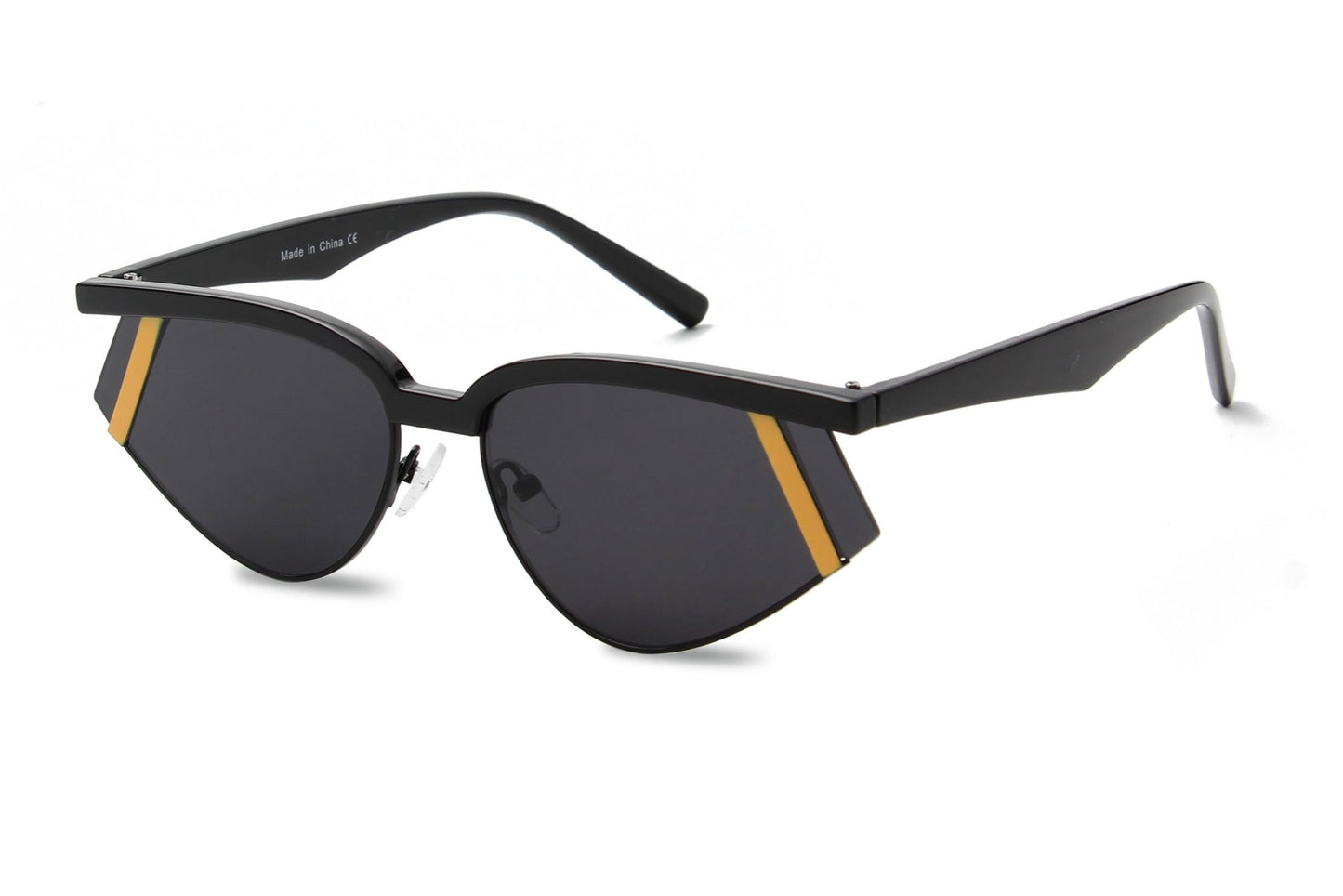 Laramie Tortoise Futuristic Rectangle Sunglasses