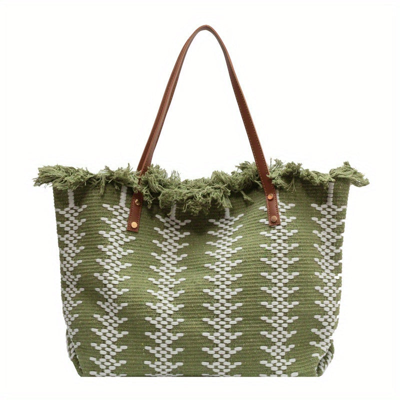 Bohemia Canvas Woven Tote Bag