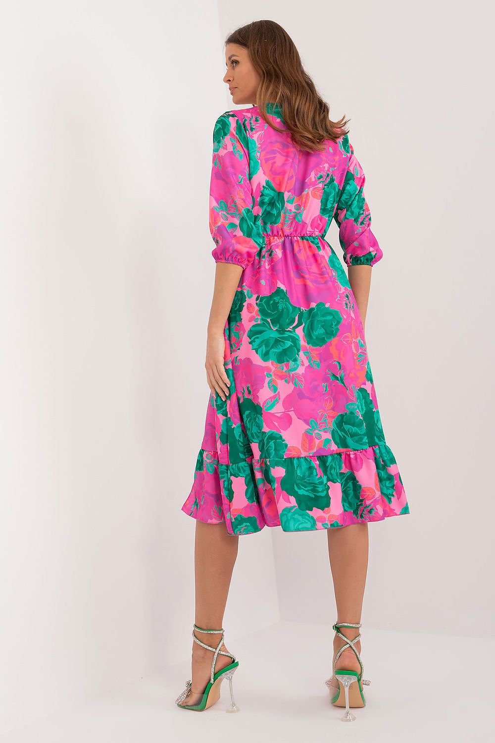 Summer Bloom Wrap Midi Dress