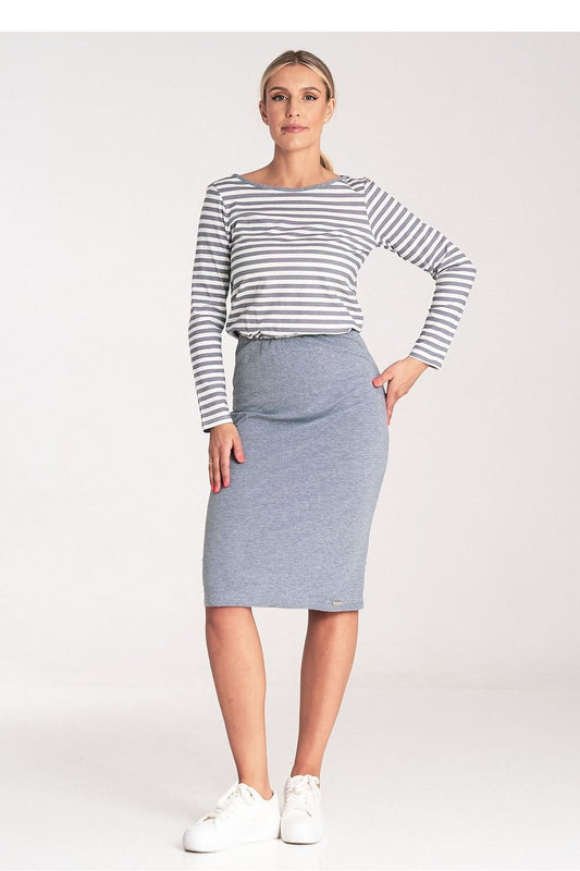 Striped Cotton Midi Dress